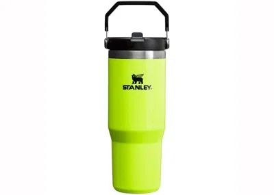 Pre-owned Stanley Women's  The Neon Collection Iceflow Flip Straw 30oz Tumbler In Neon Yellow