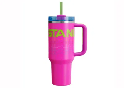 Pre-owned Stanley Women's  The Reverb Collection Flowstate Quencher 40oz Tumbler In Vivid Violet Reverb In Purple