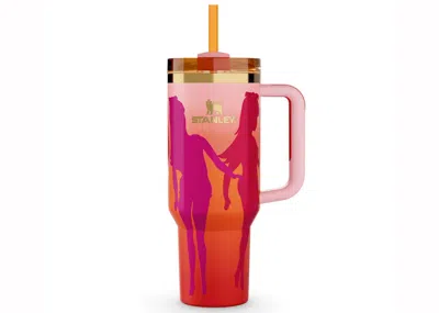 Pre-owned Stanley Women's  X Barbie Legends Flowstate Quencher 40oz Tumbler In 60s Twist 'n Turn