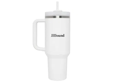 Pre-owned Stanley Women's  X Jjjjound Flowstate Quencher 40oz Tumbler In White