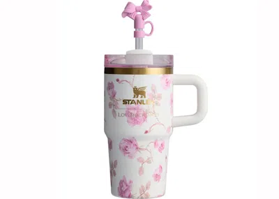 Pre-owned Stanley Women's  X Loveshackfancy Flowstate Quencher 20oz Tumbler In Ribbonrosa