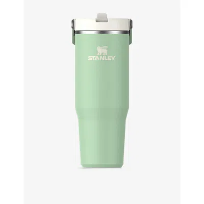 Stanley Womens Pistachio Iceflow™ Flip-straw Stainless-steel Bottle 890ml In Green