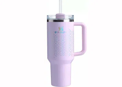 Pre-owned Stanley X Dicks Sporting Goods Winter Wonderland Collection Flowstate Quencher 40oz Tumbler In Icicle Gloss