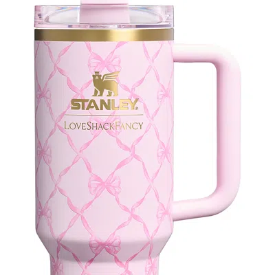 Stanley X Loveshackfancy Holiday Quencher H2.0 Flowstate Tumbler, 40 Oz. In Pink
