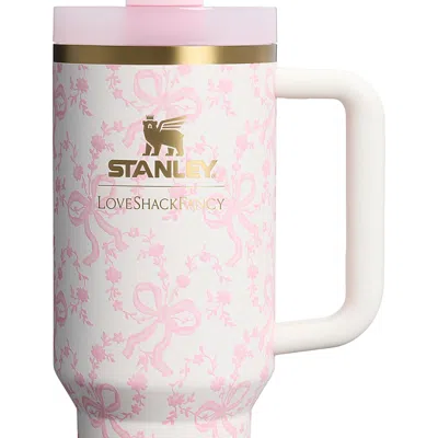 Stanley X Loveshackfancy Holiday Quencher H2.0 Flowstate Tumbler, 40 Oz. In Pink