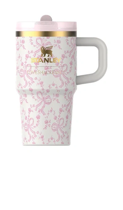 Stanley X Loveshackfancy The Quencher Protour Flip Straw Tumbler 20oz In Coquette Bow Chantilly