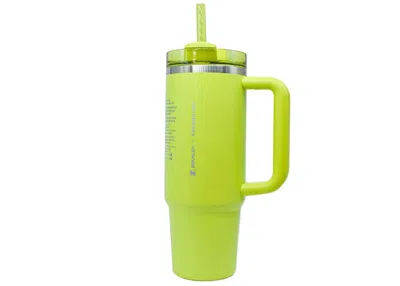 Pre-owned Stanley X Starbucks Mexico Exclusive Flowstate Quencher 30oz Tumbler In Lemongrass
