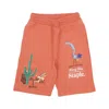 Staple Acme Corp Sweatshort Men's Short Tracksuit Pants Terra Cotta In Terra Cotta
