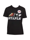 Staple Graphic-print T-shirt In Black