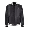 Staple Men's Bomber Jacket Pinstripe Baseball Jacket Black In Black