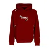 Staple Men's Lightweight Hooded Sweatshirt Flock Logo Hoodie Burgundy In Burgundy
