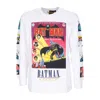 Staple Men's Long Sleeve T-shirt Panel L/s Tee X Batman White In White