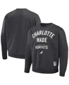 Staple Men's Nba X  Anthracite Charlotte Hornets Plush Pullover Sweatshirt In Anthracite