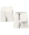 STAPLE MEN'S NBA X STAPLE CREAM MINNESOTA TIMBERWOLVES HEAVYWEIGHT FLEECE SHORTS