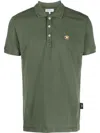 Star Point Logo-patch Polo Shirt In Green