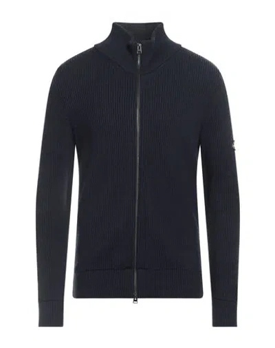 Star Point Man Cardigan Midnight Blue Size L Virgin Wool
