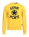 Star Point Man Sweatshirt Yellow Size L Cotton In Yellow
