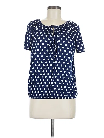 Pre-owned Star Vixen Short Sleeve Blouse In Blue