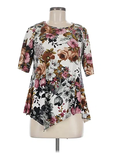 Pre-owned Star Vixen Short Sleeve Blouse In White