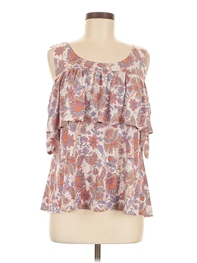 Pre-owned Star Vixen Short Sleeve Top Pink Cold Shoulder Neckline Tops