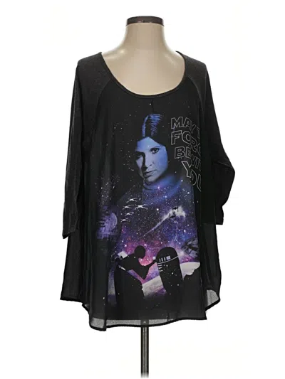 Pre-owned Star Wars 3/4 Sleeve T-shirt In Black