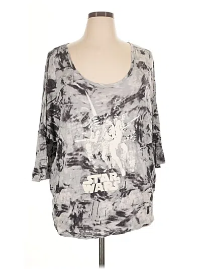 Pre-owned Star Wars 3/4 Sleeve T-shirt In Gray