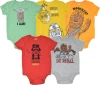 Star Wars 5-pack Short Sleeve Bodysuits In Multi