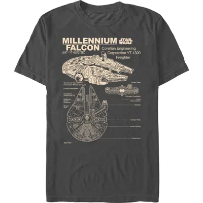 Star Wars: A New Hope Star Wars A New Hope Corellian Freighter Graphic T-shirt In Black
