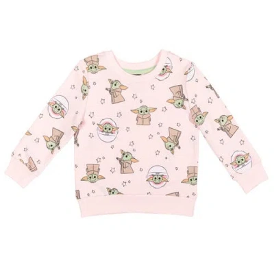 Star Wars Baby Yoda The Mandalorian Pullover Sweatshirt In Pink