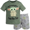 Star Wars Baby Yoda The Mandalorian T-shirt & French Terry Shorts Set In Multi