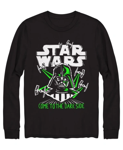 Star Wars Kids' Big Boys Long Sleeve Graphic T-shirt In Black