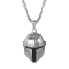 Star Wars Boba Fett Helmet Pendant Necklace, 22" Box Chain In Brown