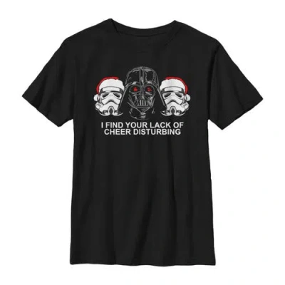 Star Wars Kids' Boy's  Christmas Empire Lack Of Cheer  Graphic T-shirt In Black