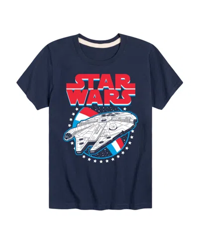 Star Wars Kids' Boys' 8-20 Millennium Falcon Americana Short-sleeve Graphic T-shirt In Brown