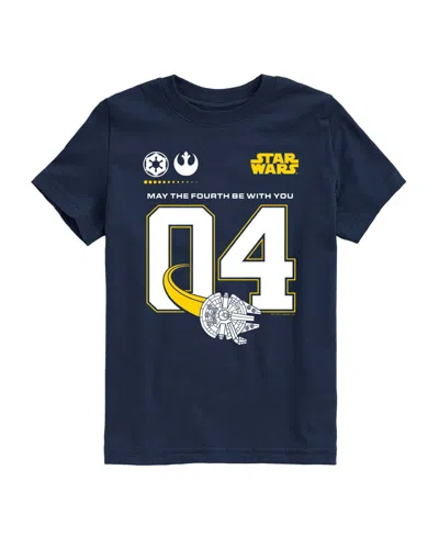 Star Wars Kids' Boys' 8-20 Sporty May Fourth Be With You Short-sleeve Graphic T-shirt In Blue