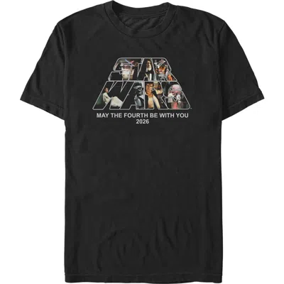 Star Wars Classic 2026 Logo Collage  Graphic T-shirt In Black