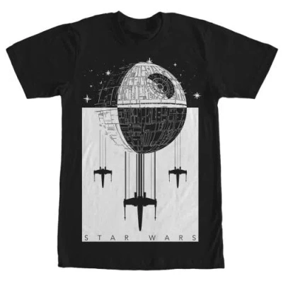 Star Wars Death Star Battle  Graphic T-shirt In Black