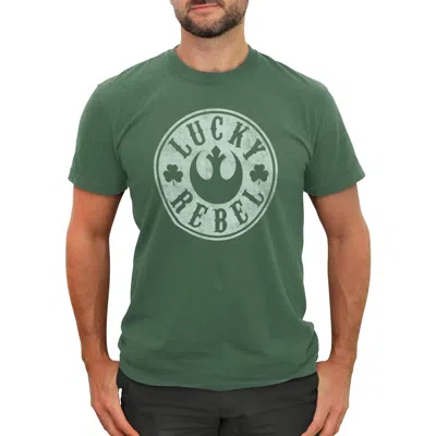 Star Wars Distressed Lucky Rebel Shamrock  Graphic T-shirt In Green
