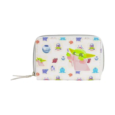 Star Wars Grogu Handle Ball Zip Around Wallet In White