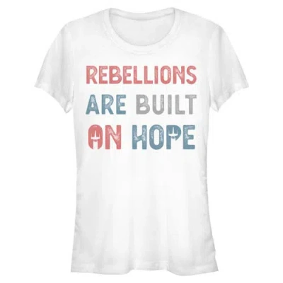 Star Wars Junior's Rebellions Built On Hope Short Sleeve Graphic T-shirt In White