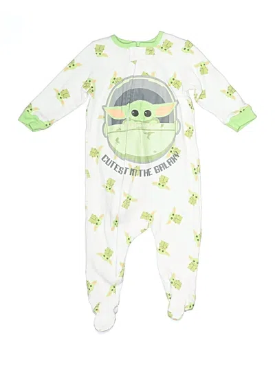 Pre-owned Star Wars Babies' Long Sleeve Onesie In Green