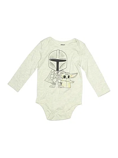 Pre-owned Star Wars Kids' Long Sleeve Onesie In Ivory