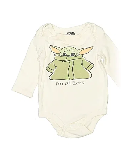Pre-owned Star Wars Babies' Long Sleeve Onesie In White