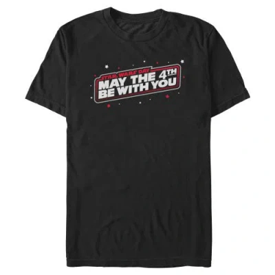 Star Wars May The Fourth Red Outline  Graphic T-shirt In Black