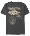 Star Wars Men's Corellian Freighter Short Sleeve T-shirt In Charcoal