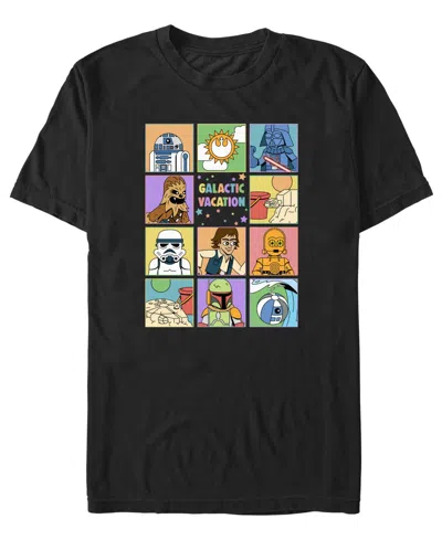 Star Wars Men's Galactic Vacay Short Sleeve T-shirt In Black