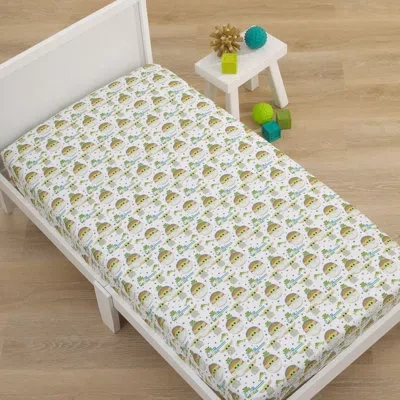 Star Wars Nojo  The Mandalorian Grogu - Piece Standard Crib Fitted Sheet In Green