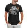Star Wars Retro 77 Millennium Falcon Stripes  Graphic T-shirt In Black