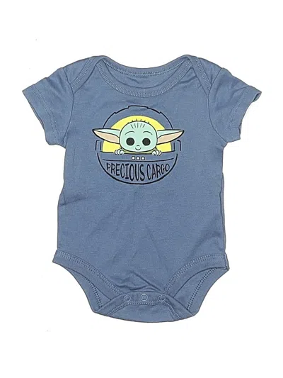 Pre-owned Star Wars Babies' Short Sleeve Onesie In Blue