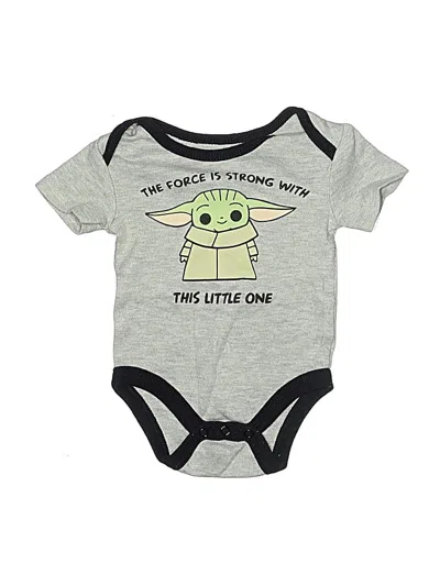 Pre-owned Star Wars Babies' Short Sleeve Onesie In Gray